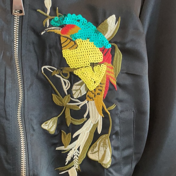 ❌SOLD Black Bomber Jacket - Picture 3 of 3